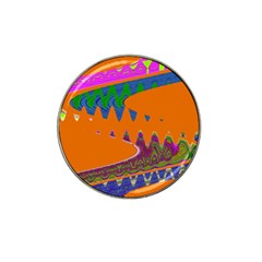 Colorful Wave Orange Abstract Hat Clip Ball Marker by BrightVibesDesign