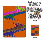 Colorful Wave Orange Abstract Multi-purpose Cards (Rectangle)  Front 1