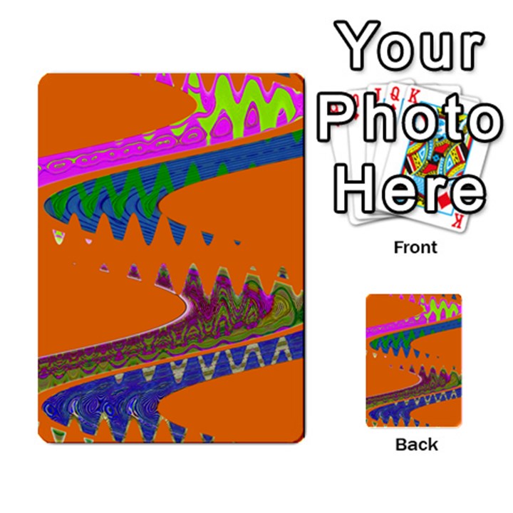 Colorful Wave Orange Abstract Multi-purpose Cards (Rectangle) 