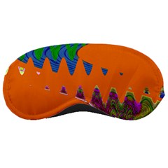 Colorful Wave Orange Abstract Sleeping Masks by BrightVibesDesign