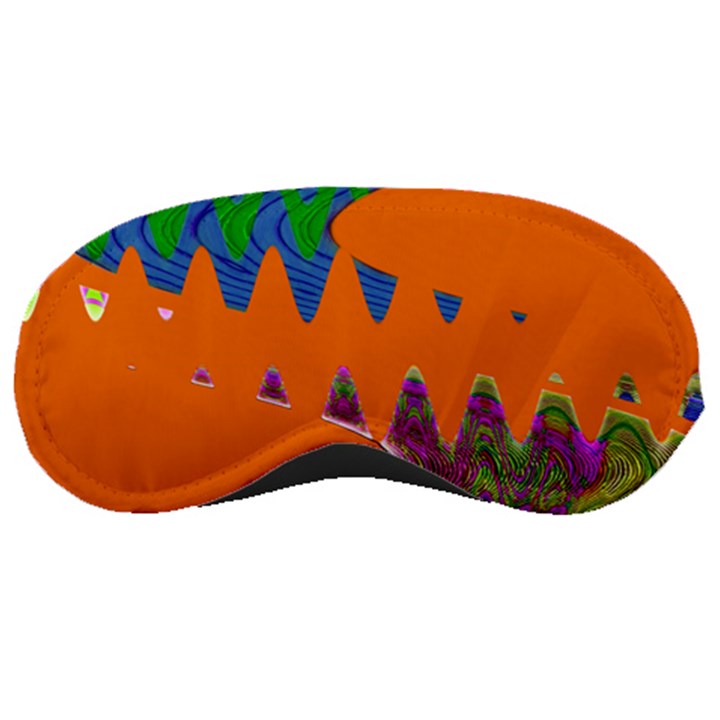 Colorful Wave Orange Abstract Sleeping Masks