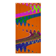 Colorful Wave Orange Abstract Shower Curtain 36  X 72  (stall) 