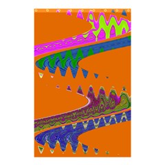 Colorful Wave Orange Abstract Shower Curtain 48  X 72  (small) 