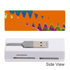 Colorful Wave Orange Abstract Memory Card Reader (stick) 