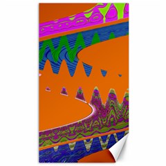 Colorful Wave Orange Abstract Canvas 40  X 72  