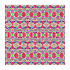 Pretty Pink Shapes Pattern Medium Glasses Cloth (2-side) by BrightVibesDesign