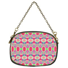 Pretty Pink Shapes Pattern Chain Purses (one Side)  by BrightVibesDesign