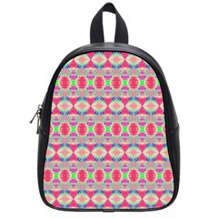 Pretty Pink Shapes Pattern School Bags (small)  by BrightVibesDesign