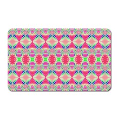 Pretty Pink Shapes Pattern Magnet (rectangular) by BrightVibesDesign