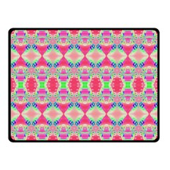 Pretty Pink Shapes Pattern Fleece Blanket (small) by BrightVibesDesign