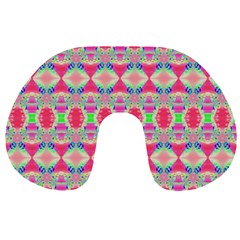 Pretty Pink Shapes Pattern Travel Neck Pillows