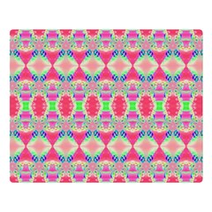 Pretty Pink Shapes Pattern Double Sided Flano Blanket (large) 