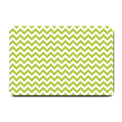 Spring Green & White Zigzag Pattern Small Doormat