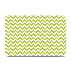 Spring Green & White Zigzag Pattern Plate Mat