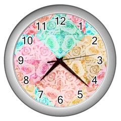 A Rose Is A Rose Wall Clocks (silver) 