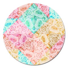 A Rose Is A Rose Magnet 5  (round) by hennigdesign