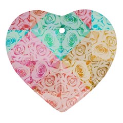 A Rose Is A Rose Heart Ornament (2 Sides)