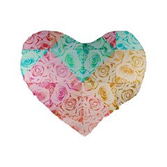 A Rose Is A Rose Standard 16  Premium Heart Shape Cushions