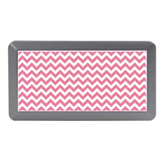 Soft Pink & White Zigzag Pattern Memory Card Reader (mini)