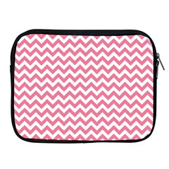 Soft Pink & White Zigzag Pattern Apple Ipad 2/3/4 Zipper Case by Zandiepants