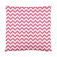 Soft Pink & White Zigzag Pattern Standard Cushion Case (one Side) by Zandiepants