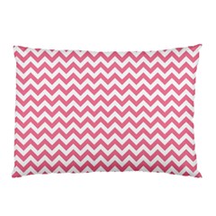 Soft Pink & White Zigzag Pattern Pillow Case by Zandiepants