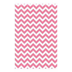 Soft Pink & White Zigzag Pattern Shower Curtain 48  X 72  (small) by Zandiepants