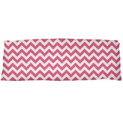 Soft Pink & White Zigzag Pattern Body Pillow Case Dakimakura (two Sides) by Zandiepants