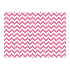 Soft Pink & White Zigzag Pattern Double Sided Flano Blanket (mini) by Zandiepants