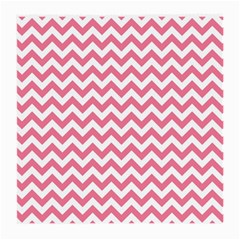 Soft Pink & White Zigzag Pattern Medium Glasses Cloth (2 Sides) by Zandiepants