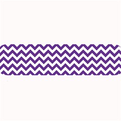 Royal Purple & White Zigzag Pattern Large Bar Mat