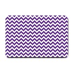 Royal Purple & White Zigzag Pattern Small Doormat 24 x16  Door Mat