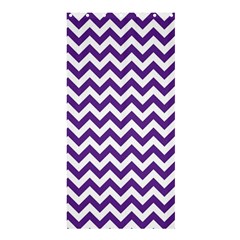 Royal Purple & White Zigzag Pattern Shower Curtain 36  X 72  (stall) by Zandiepants