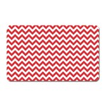 Poppy Red & White Zigzag Pattern Magnet (Rectangular) Front