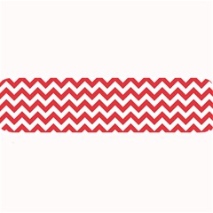 Poppy Red & White Zigzag Pattern Large Bar Mat