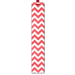 Poppy Red & White Zigzag Pattern Large Book Mark by Zandiepants