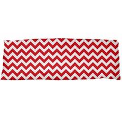 Poppy Red & White Zigzag Pattern Body Pillow Case Dakimakura (two Sides)