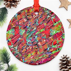 Expressive Abstract Grunge Ornament (round)  by dflcprints