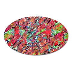 Expressive Abstract Grunge Oval Magnet by dflcprints