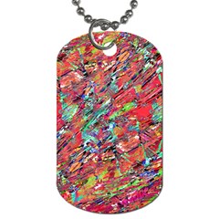 Expressive Abstract Grunge Dog Tag (one Side) by dflcprints