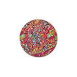 Expressive Abstract Grunge Golf Ball Marker Front