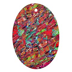 Expressive Abstract Grunge Oval Ornament (two Sides) by dflcprints