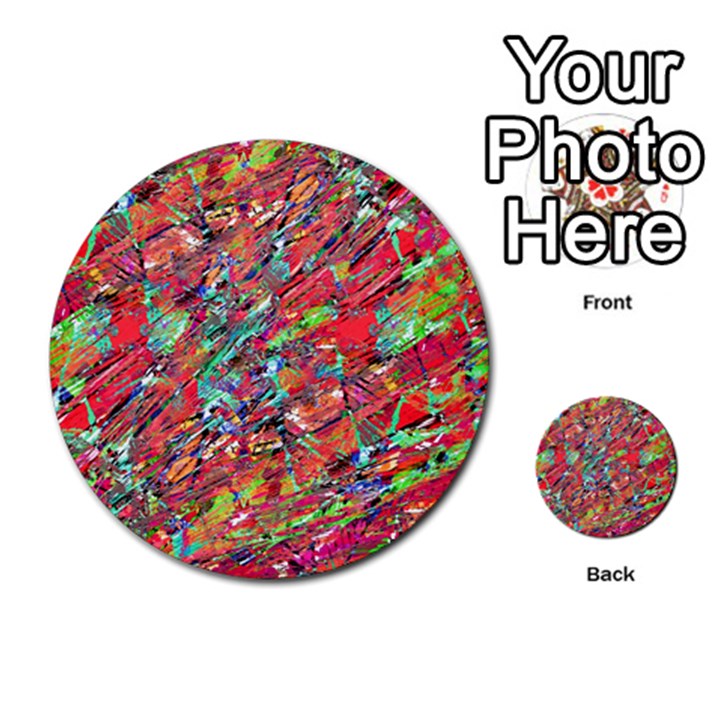 Expressive Abstract Grunge Multi-purpose Cards (Round) 