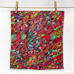 Expressive Abstract Grunge Face Towel by dflcprints