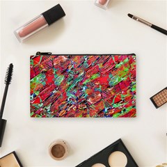 Expressive Abstract Grunge Cosmetic Bag (small)  by dflcprints