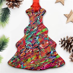 Expressive Abstract Grunge Christmas Tree Ornament (2 Sides) by dflcprints