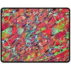 Expressive Abstract Grunge Double Sided Fleece Blanket (medium) 