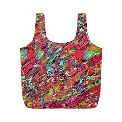 Expressive Abstract Grunge Full Print Recycle Bags (m) 