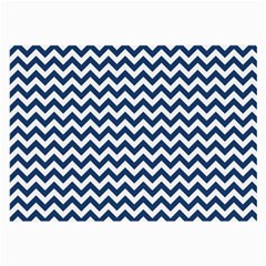 Navy Blue & White Zigzag Pattern Large Glasses Cloth by Zandiepants