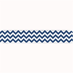 Navy Blue & White Zigzag Pattern Small Bar Mat by Zandiepants